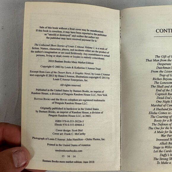 The Collected Short Stories Of Louis LAmour Volume 1 Frontier Stories Paperback - Picture 3 of 4